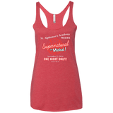 T-Shirts Vintage Red / X-Small SPN The Musical Women's Triblend Racerback Tank