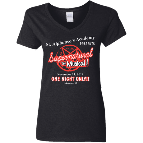 T-Shirts Black / S SPN The Musical Women's V-Neck T-Shirt