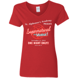T-Shirts Red / S SPN The Musical Women's V-Neck T-Shirt