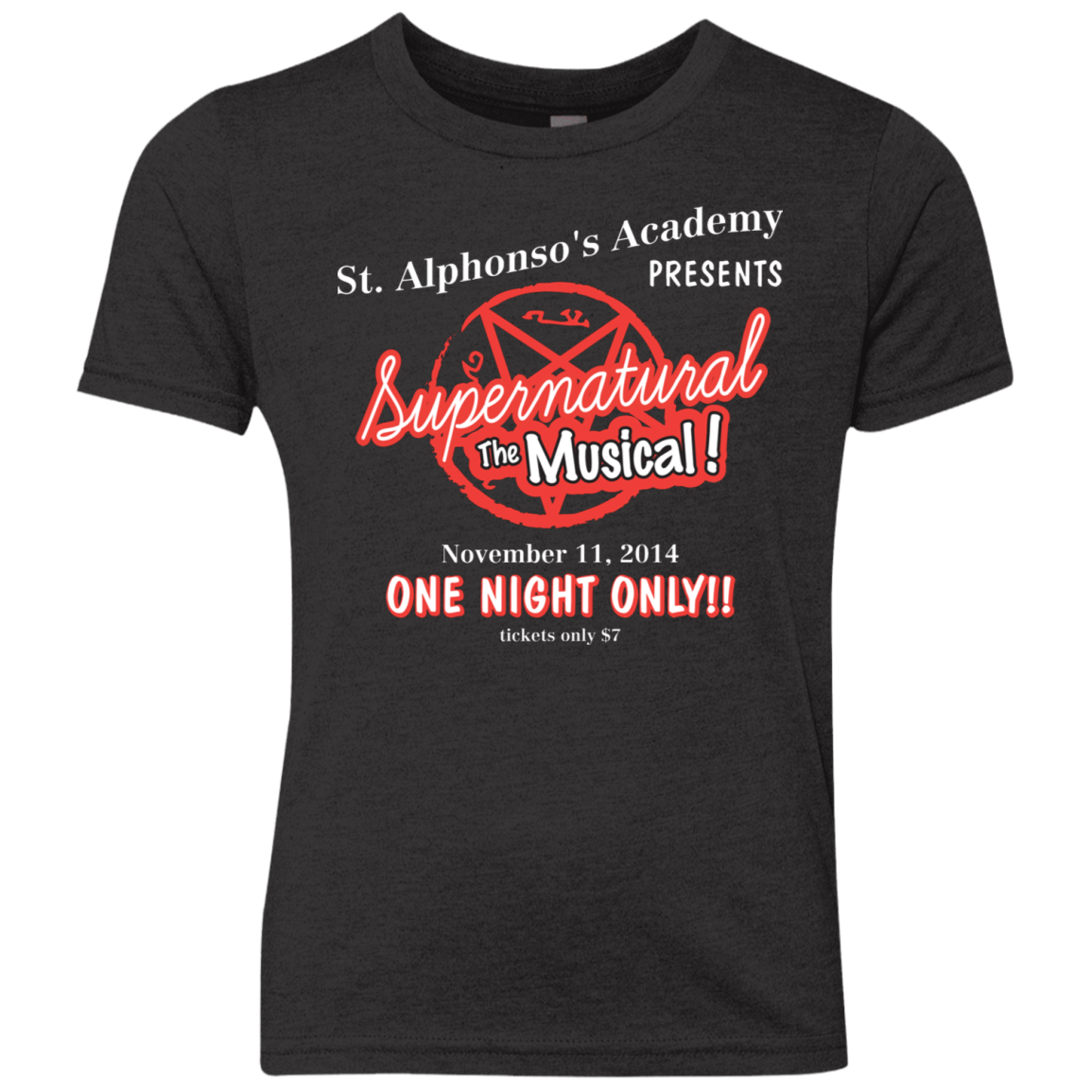 T-Shirts Vintage Black / YXS SPN The Musical Youth Triblend T-Shirt