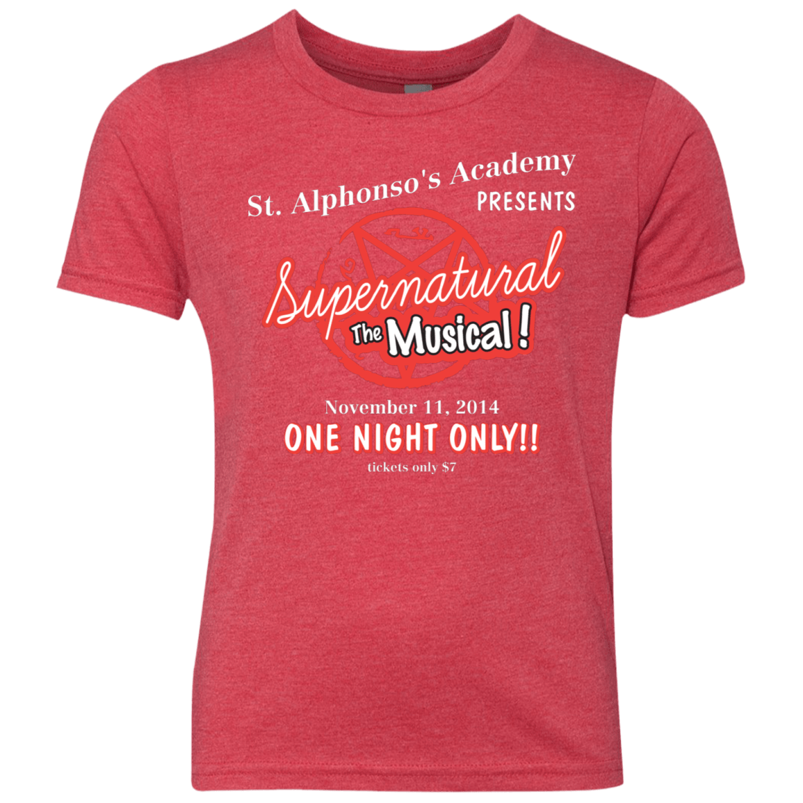 T-Shirts Vintage Red / YXS SPN The Musical Youth Triblend T-Shirt