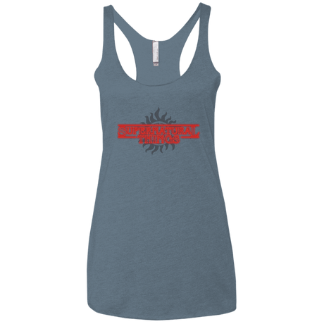 T-Shirts Indigo / X-Small SPN Things Women's Triblend Racerback Tank