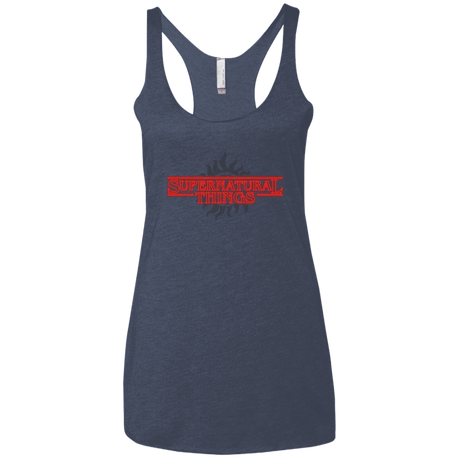 T-Shirts Vintage Navy / X-Small SPN Things Women's Triblend Racerback Tank