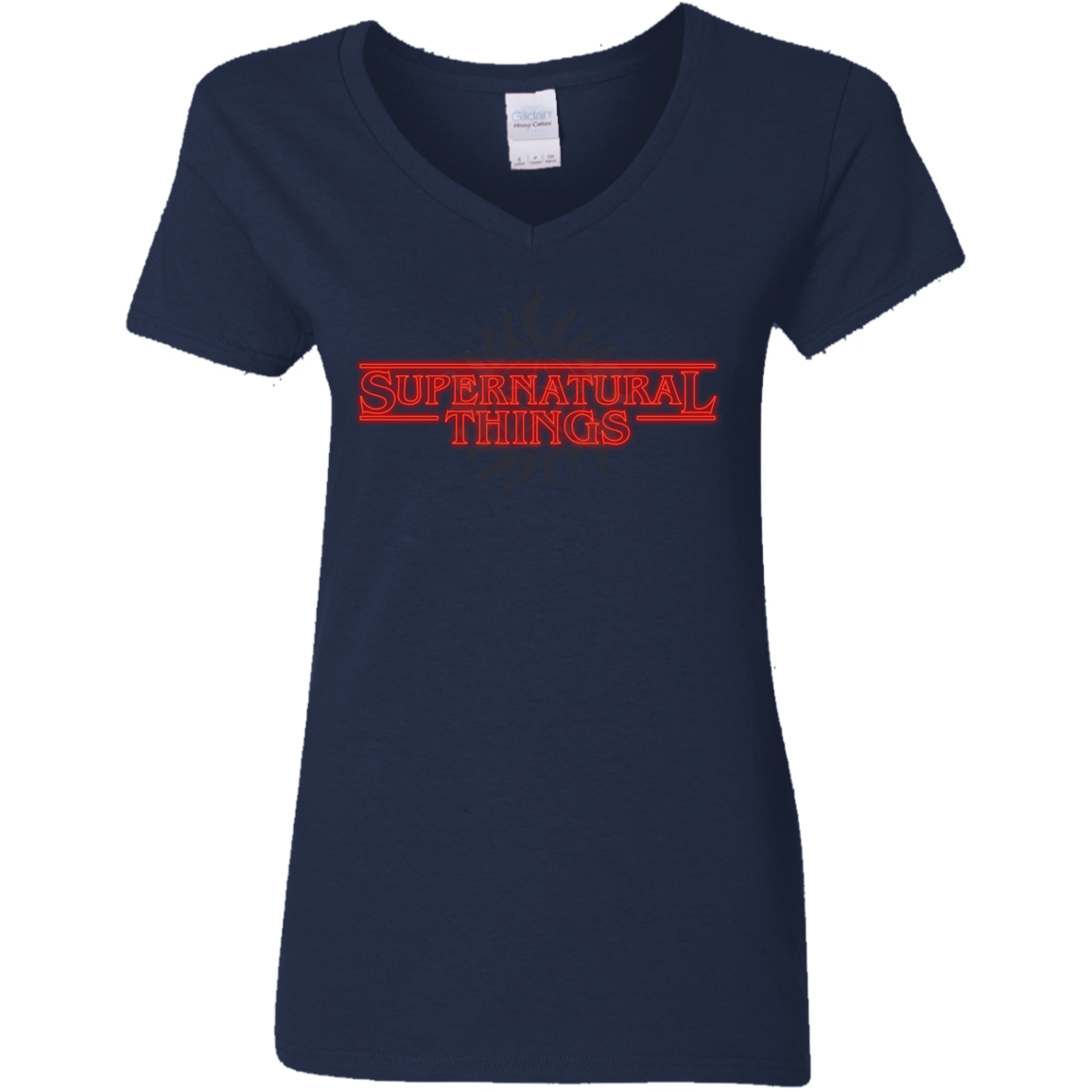 T-Shirts Navy / S SPN Things Women's V-Neck T-Shirt