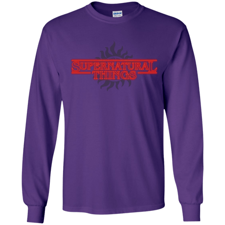T-Shirts Purple / YS SPN Things Youth Long Sleeve T-Shirt