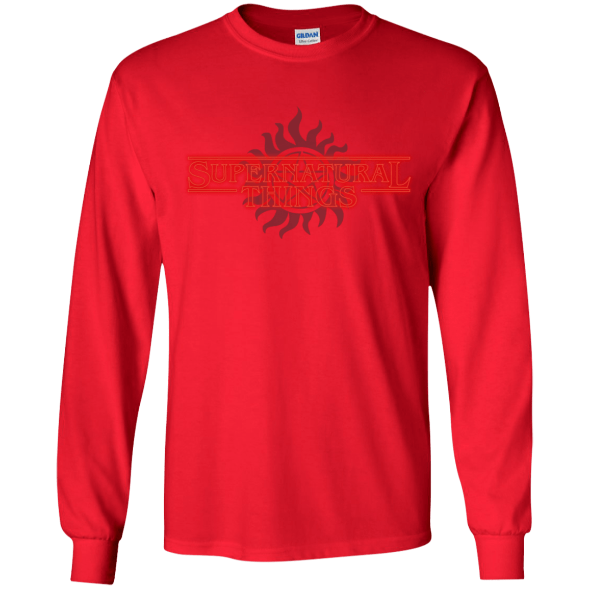 T-Shirts Red / YS SPN Things Youth Long Sleeve T-Shirt