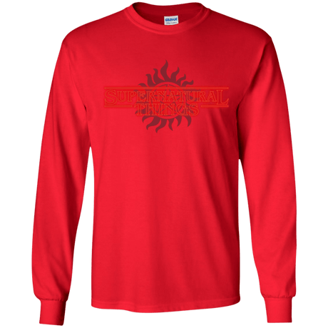 T-Shirts Red / YS SPN Things Youth Long Sleeve T-Shirt