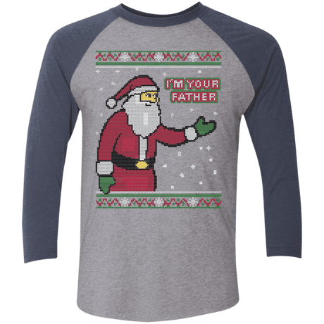 T-Shirts Premium Heather/ Vintage Navy / X-Small Spoiler Christmas Sweater Men's Triblend 3/4 Sleeve