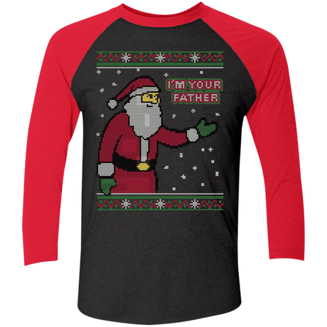 T-Shirts Vintage Black/Vintage Red / X-Small Spoiler Christmas Sweater Men's Triblend 3/4 Sleeve