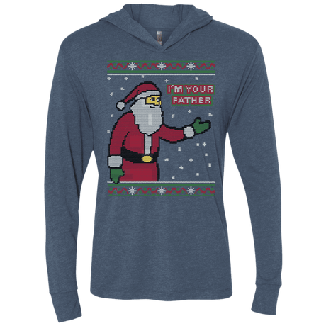 T-Shirts Indigo / X-Small Spoiler Christmas Sweater Triblend Long Sleeve Hoodie Tee