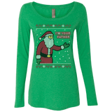 T-Shirts Envy / Small Spoiler Christmas Sweater Women's Triblend Long Sleeve Shirt