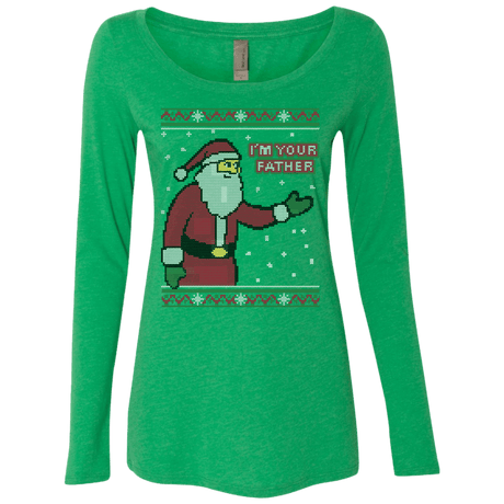 T-Shirts Envy / Small Spoiler Christmas Sweater Women's Triblend Long Sleeve Shirt
