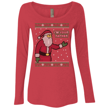 T-Shirts Vintage Red / Small Spoiler Christmas Sweater Women's Triblend Long Sleeve Shirt