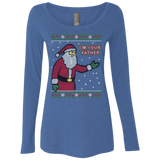 T-Shirts Vintage Royal / Small Spoiler Christmas Sweater Women's Triblend Long Sleeve Shirt