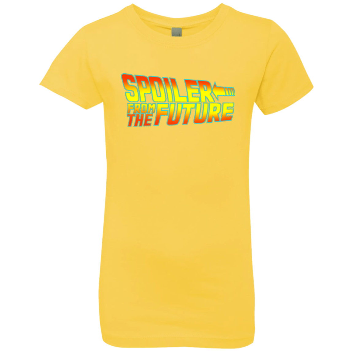 T-Shirts Vibrant Yellow / YXS Spoiler from the future Girls Premium T-Shirt