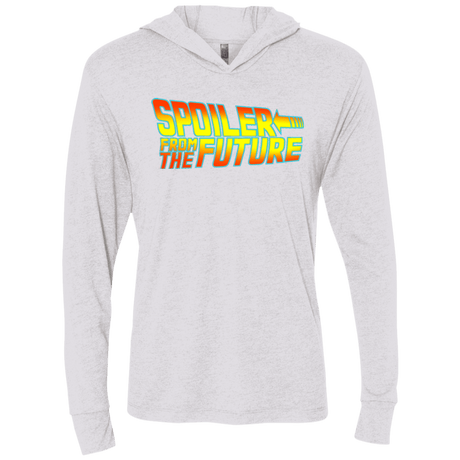 T-Shirts Heather White / X-Small Spoiler from the future Triblend Long Sleeve Hoodie Tee