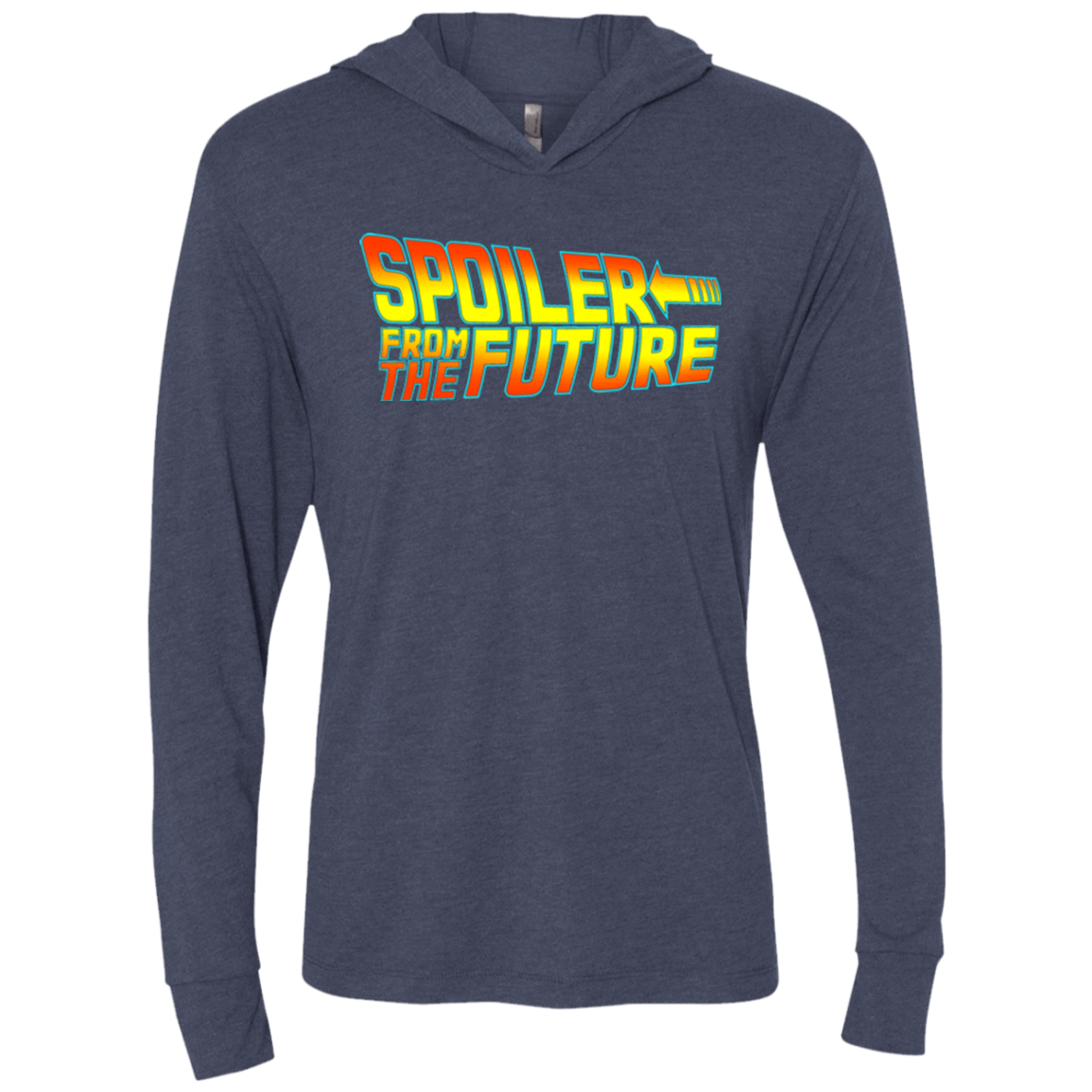T-Shirts Vintage Navy / X-Small Spoiler from the future Triblend Long Sleeve Hoodie Tee