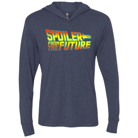 T-Shirts Vintage Navy / X-Small Spoiler from the future Triblend Long Sleeve Hoodie Tee