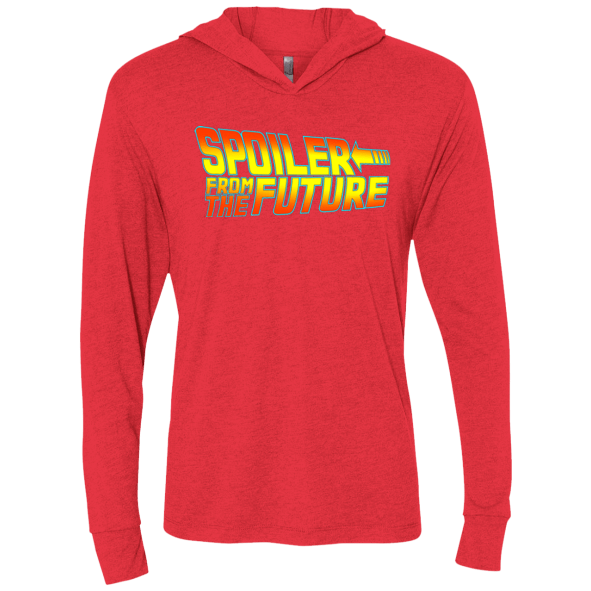 T-Shirts Vintage Red / X-Small Spoiler from the future Triblend Long Sleeve Hoodie Tee
