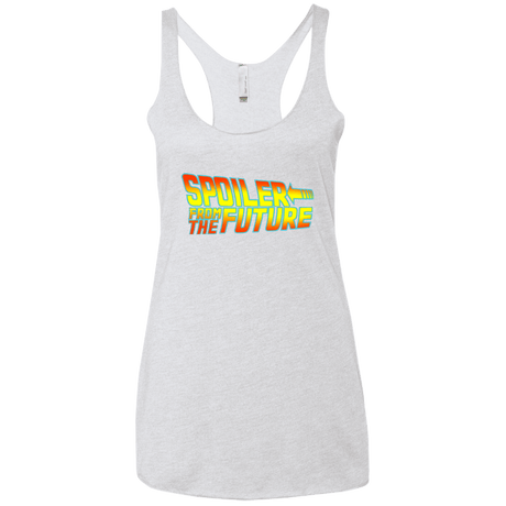 T-Shirts Heather White / X-Small Spoiler from the future Women's Triblend Racerback Tank