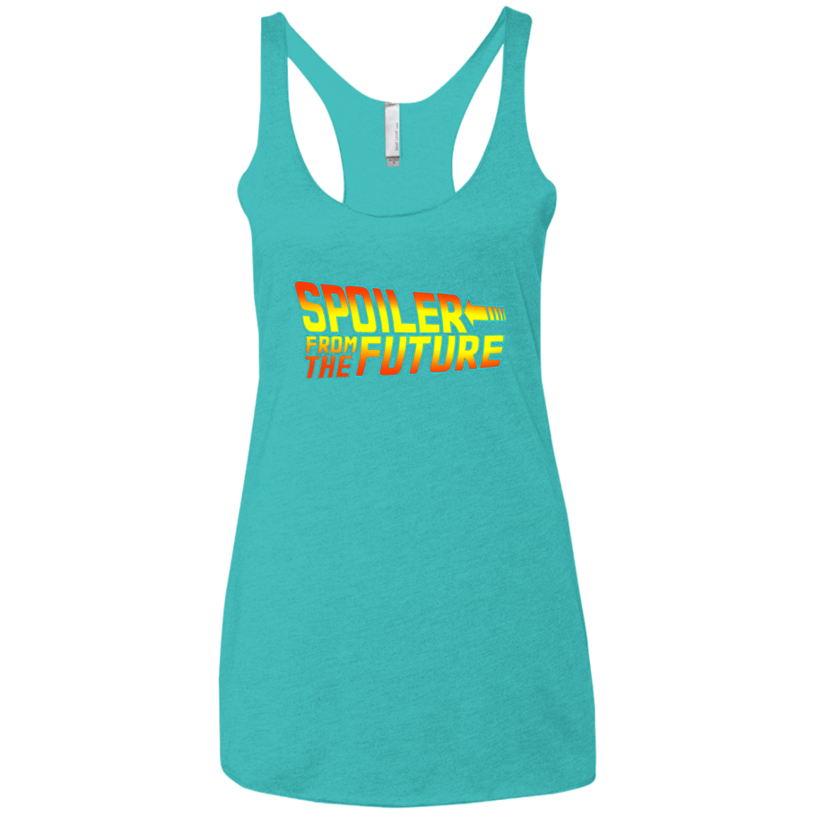 T-Shirts Tahiti Blue / X-Small Spoiler from the future Women's Triblend Racerback Tank