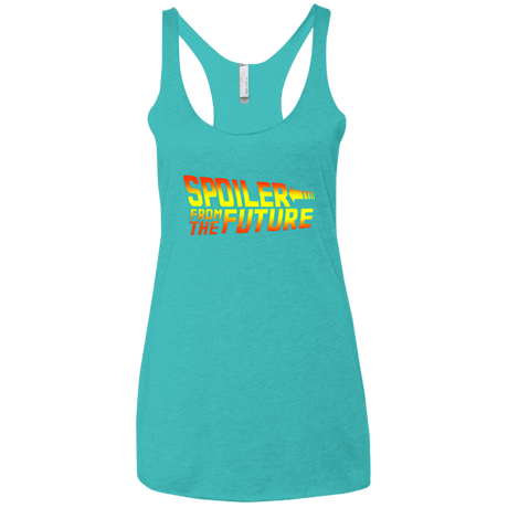 T-Shirts Tahiti Blue / X-Small Spoiler from the future Women's Triblend Racerback Tank