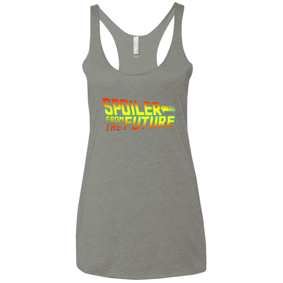 T-Shirts Venetian Grey / X-Small Spoiler from the future Women's Triblend Racerback Tank
