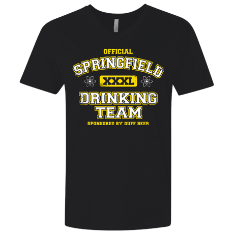 T-Shirts Black / X-Small Springfield Drinking Team Men's Premium V-Neck