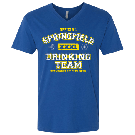 T-Shirts Royal / X-Small Springfield Drinking Team Men's Premium V-Neck