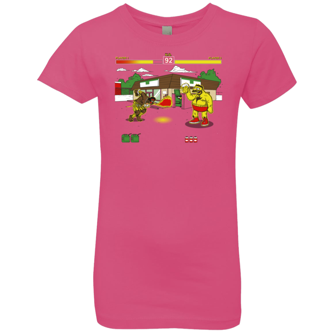 T-Shirts Hot Pink / YXS Springfield Fighter Girls Premium T-Shirt