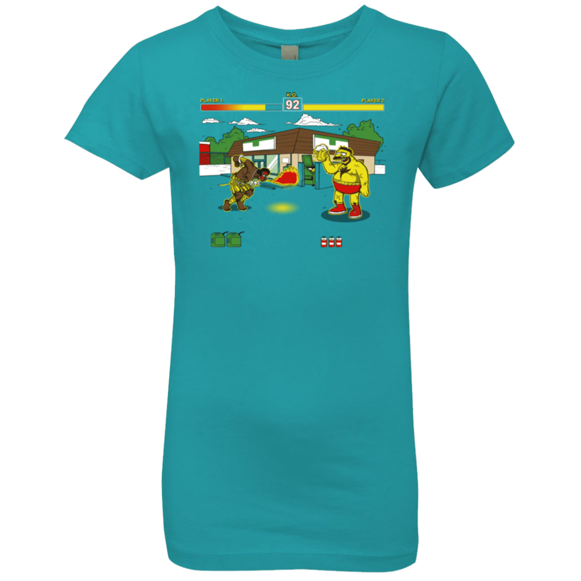 T-Shirts Tahiti Blue / YXS Springfield Fighter Girls Premium T-Shirt