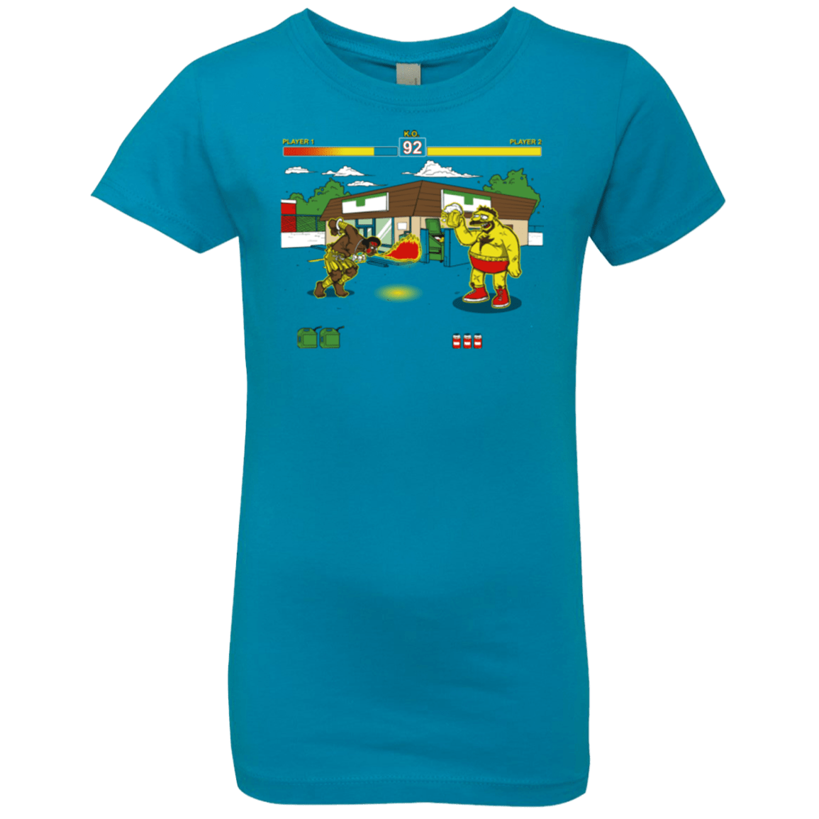 T-Shirts Turquoise / YXS Springfield Fighter Girls Premium T-Shirt