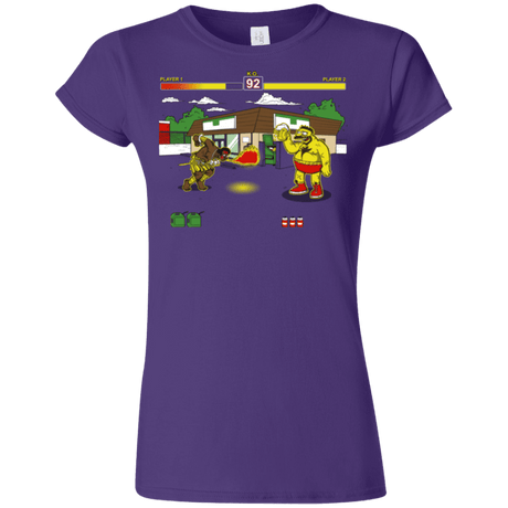 T-Shirts Purple / S Springfield Fighter Junior Slimmer-Fit T-Shirt