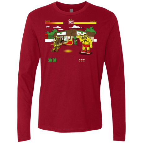 T-Shirts Cardinal / S Springfield Fighter Men's Premium Long Sleeve