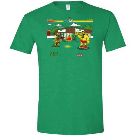 T-Shirts Heather Irish Green / S Springfield Fighter Men's Semi-Fitted Softstyle