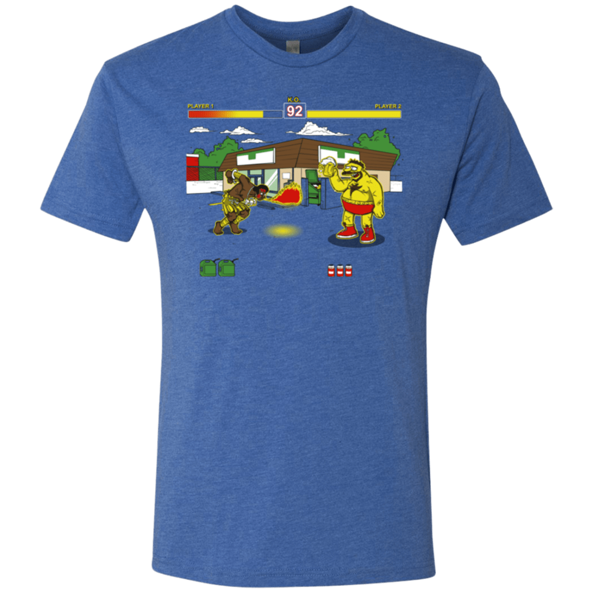 T-Shirts Vintage Royal / S Springfield Fighter Men's Triblend T-Shirt