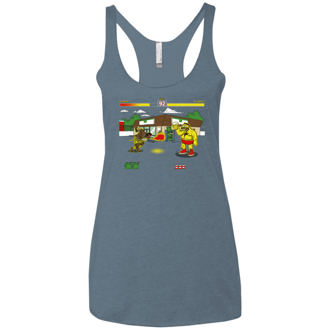 T-Shirts Indigo / X-Small Springfield Fighter Women's Triblend Racerback Tank