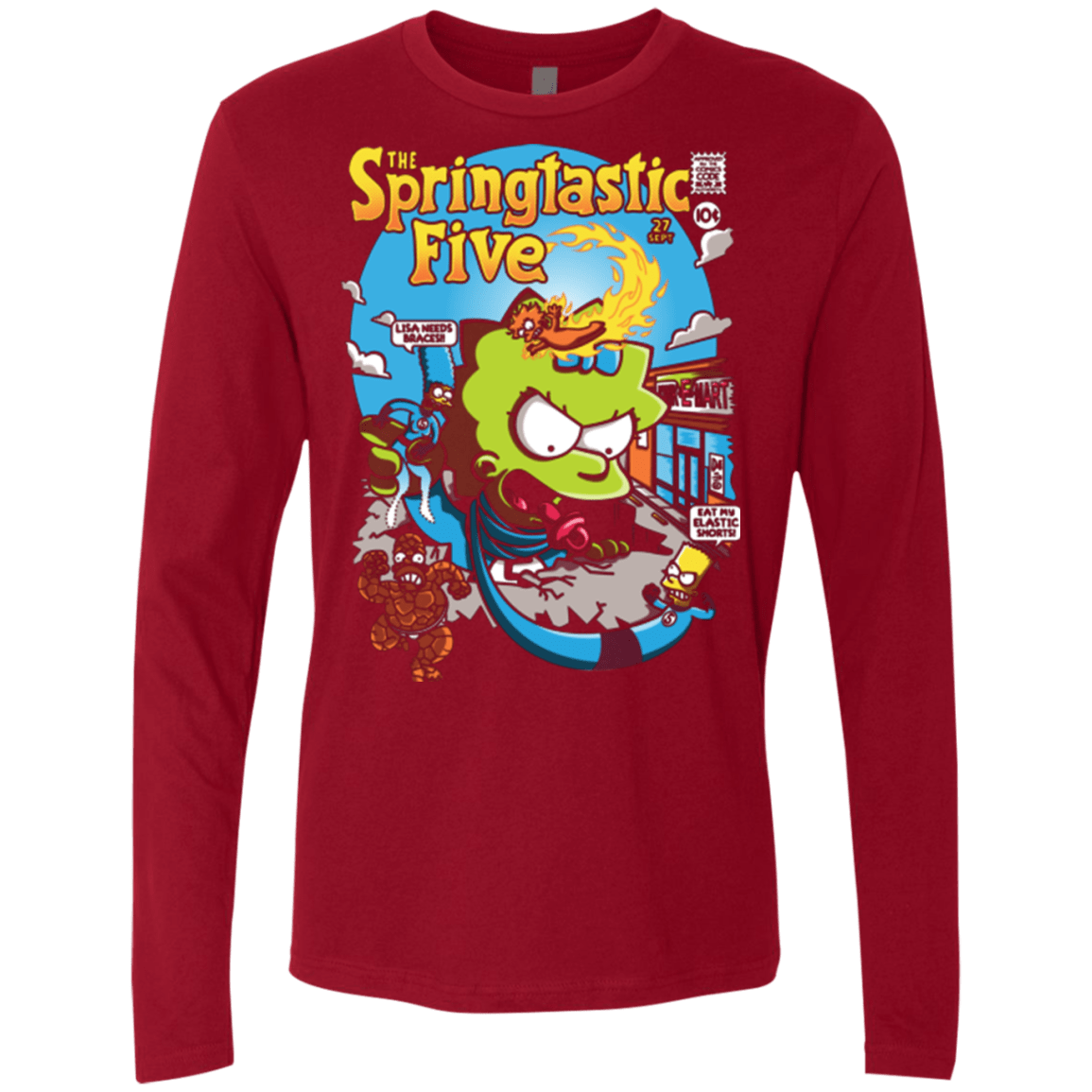 T-Shirts Cardinal / Small Springtastic Men's Premium Long Sleeve