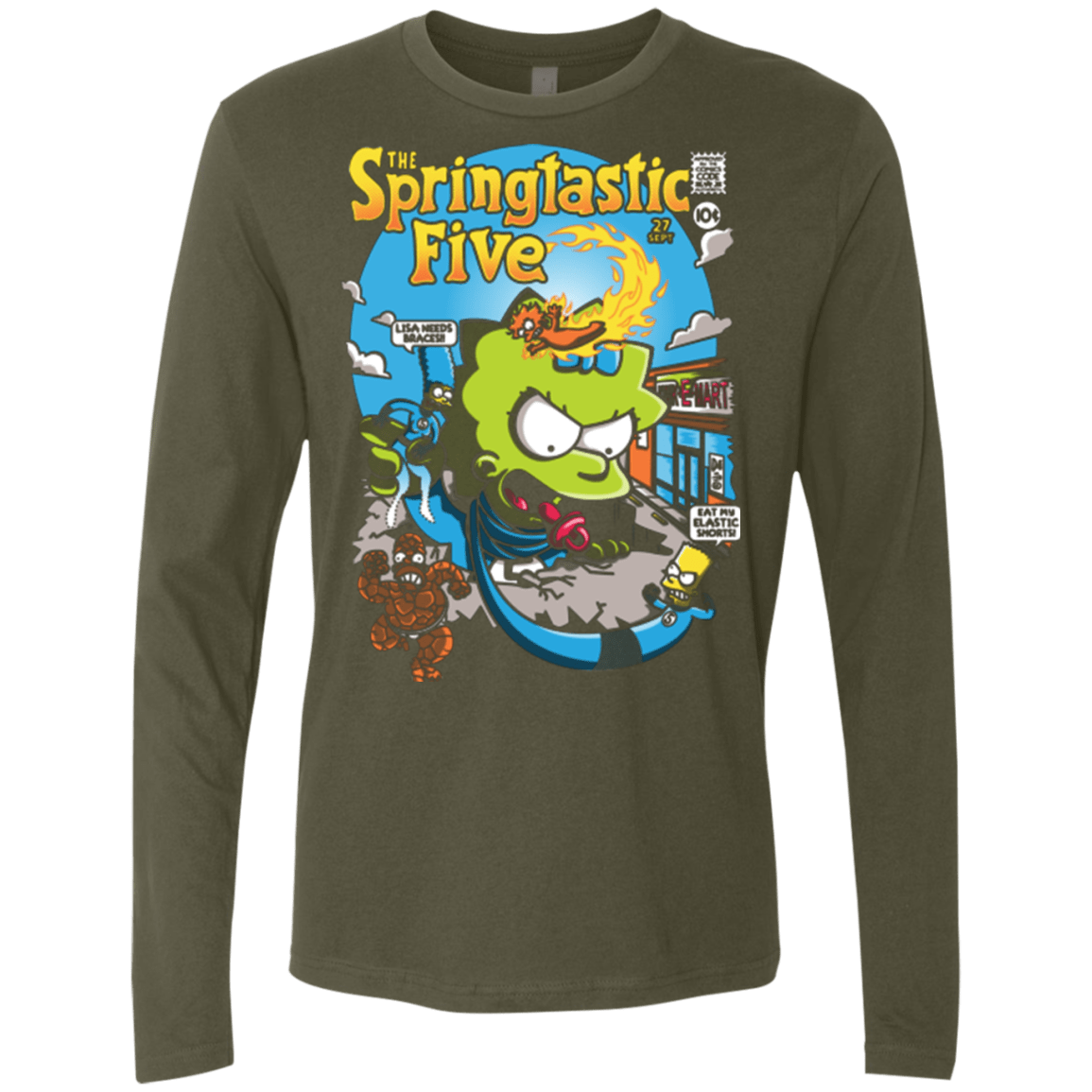 T-Shirts Military Green / Small Springtastic Men's Premium Long Sleeve