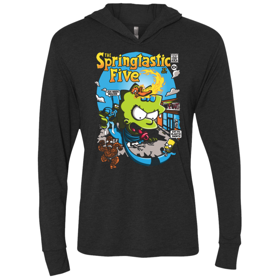 T-Shirts Vintage Black / X-Small Springtastic Triblend Long Sleeve Hoodie Tee