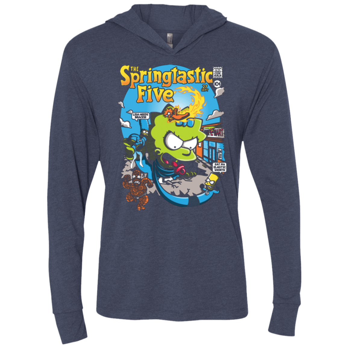 T-Shirts Vintage Navy / X-Small Springtastic Triblend Long Sleeve Hoodie Tee