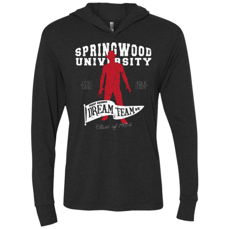 T-Shirts Vintage Black / X-Small Springwood University Triblend Long Sleeve Hoodie Tee