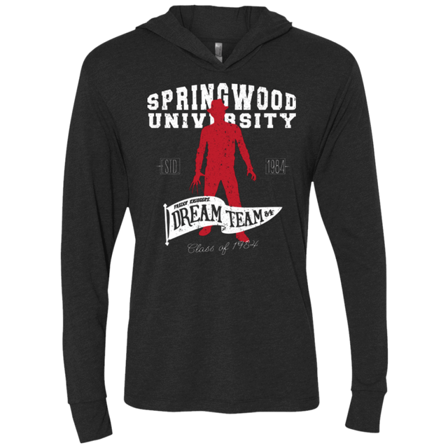 T-Shirts Vintage Black / X-Small Springwood University Triblend Long Sleeve Hoodie Tee