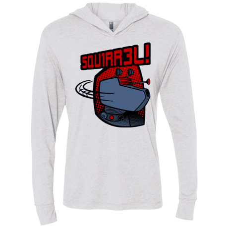 T-Shirts Heather White / X-Small Squirrel Triblend Long Sleeve Hoodie Tee