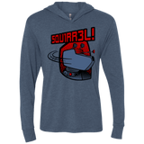 T-Shirts Indigo / X-Small Squirrel Triblend Long Sleeve Hoodie Tee