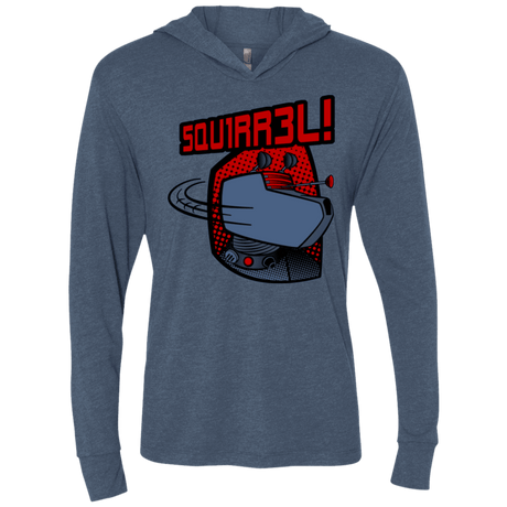 T-Shirts Indigo / X-Small Squirrel Triblend Long Sleeve Hoodie Tee