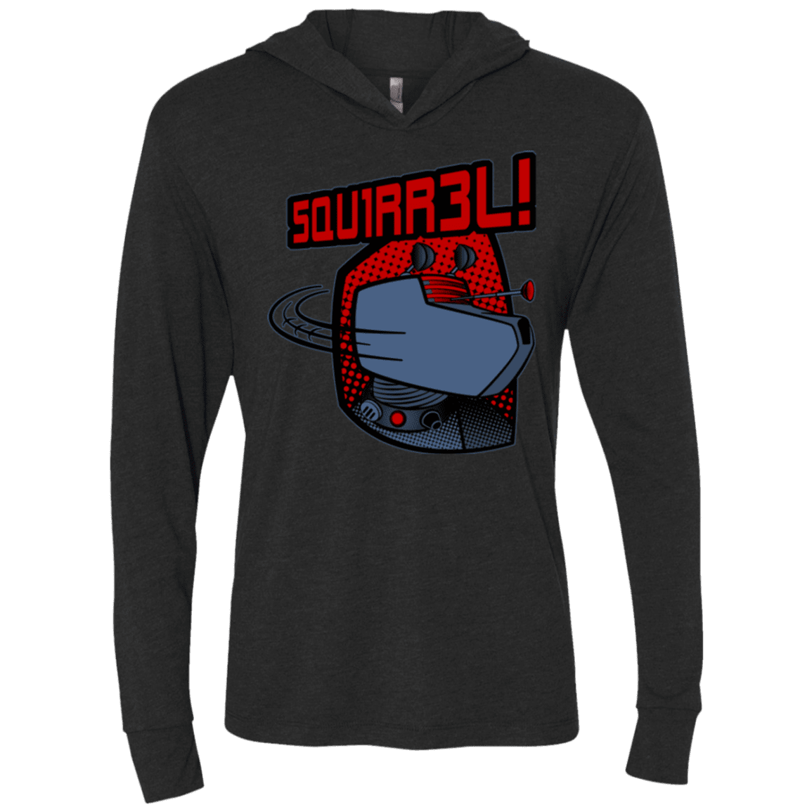 T-Shirts Vintage Black / X-Small Squirrel Triblend Long Sleeve Hoodie Tee