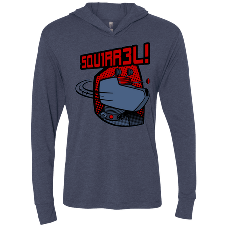 T-Shirts Vintage Navy / X-Small Squirrel Triblend Long Sleeve Hoodie Tee