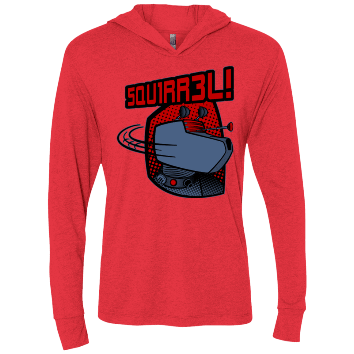 T-Shirts Vintage Red / X-Small Squirrel Triblend Long Sleeve Hoodie Tee