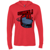 T-Shirts Vintage Red / X-Small Squirrel Triblend Long Sleeve Hoodie Tee